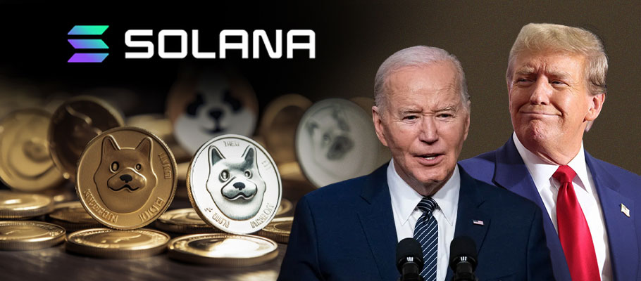 Trump-Biden Meme Coins Surging on Solana Network