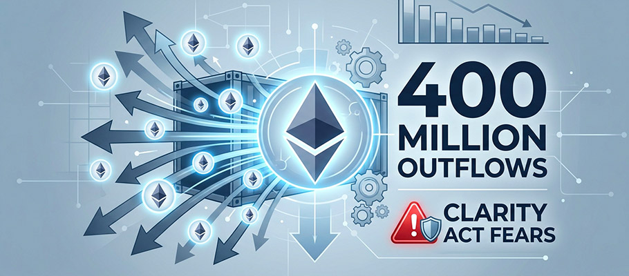 Ethereum Funds See $400 Million Outflows on Clarity Act Fears