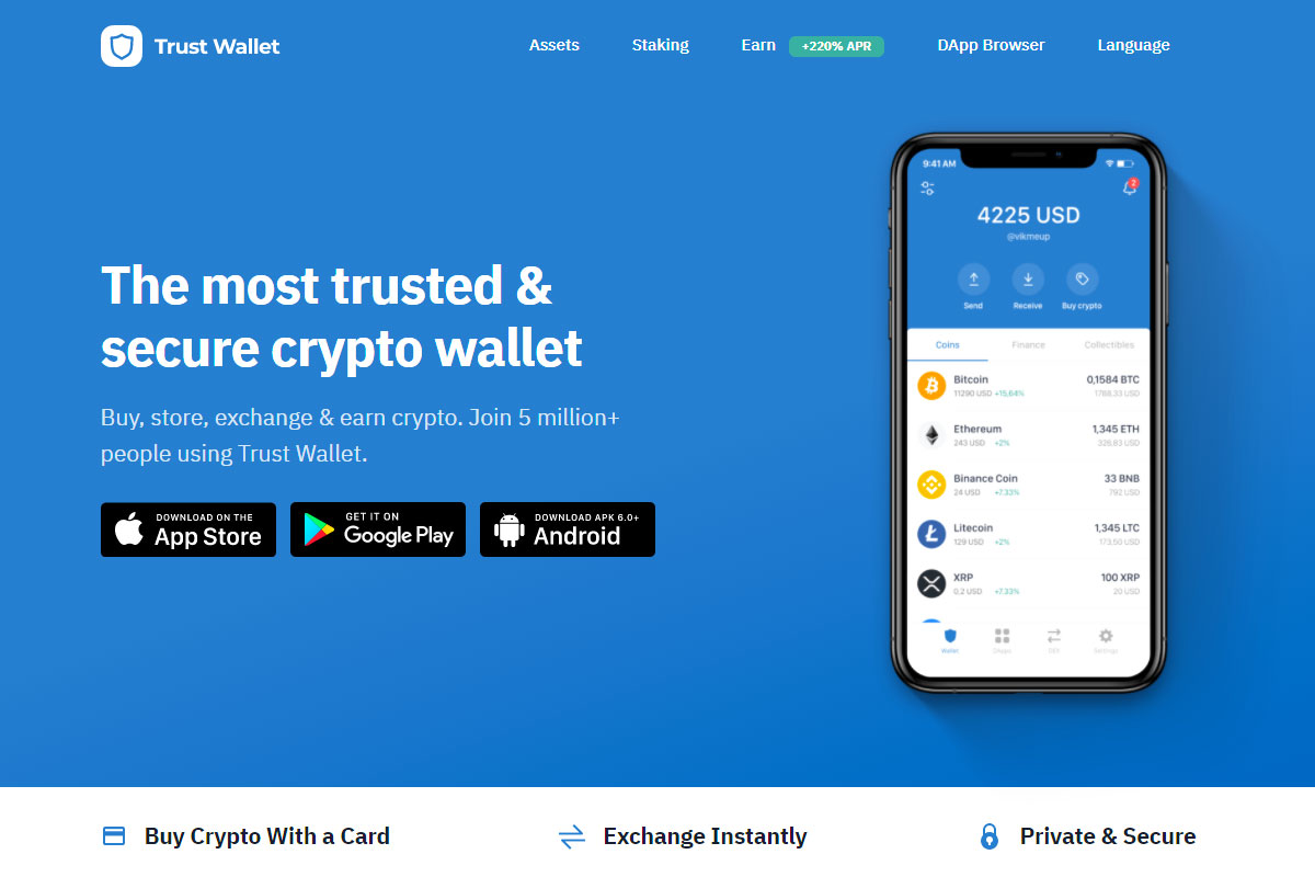 Trust Wallet crypto app